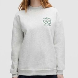 Lululemon Tennis Club Light Grey Sweatshirt Heavyweight Pullover XL